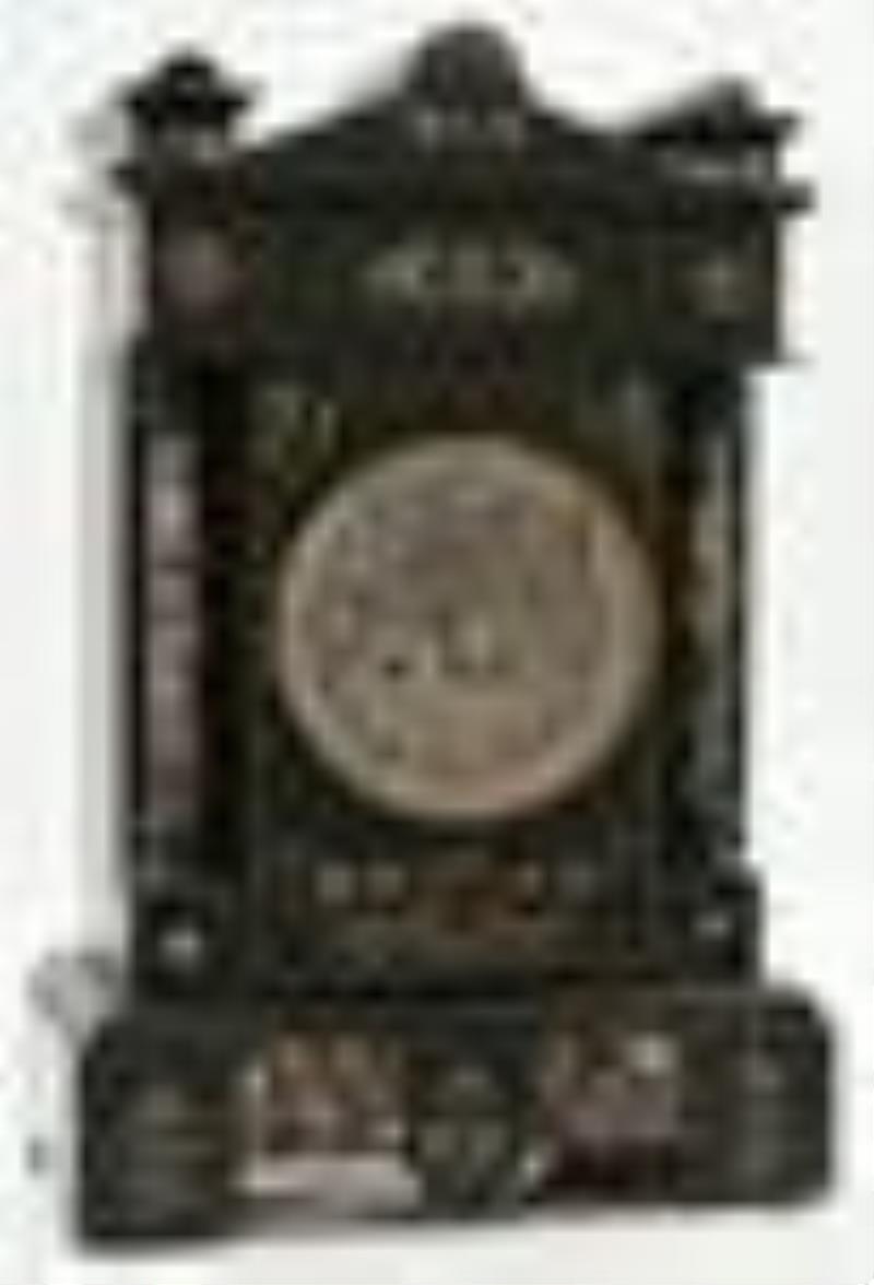 French Marble & Slate Mantel Clock