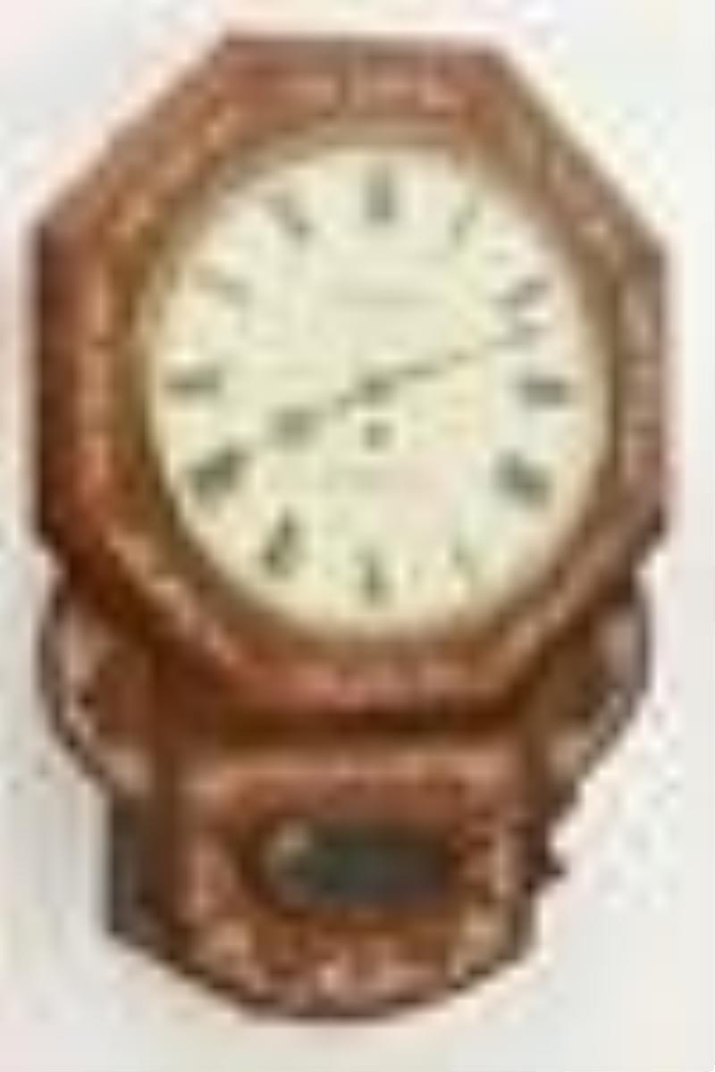 English Double Fusee Wall Clock