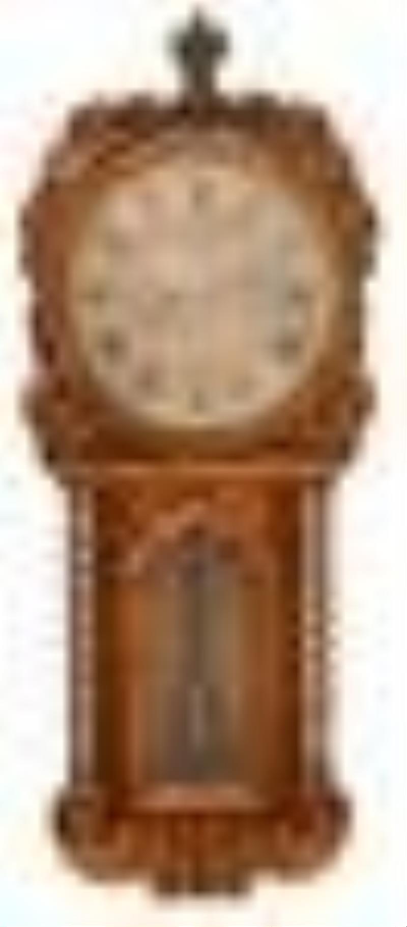 English Oak Double Fusee Tavern Clock