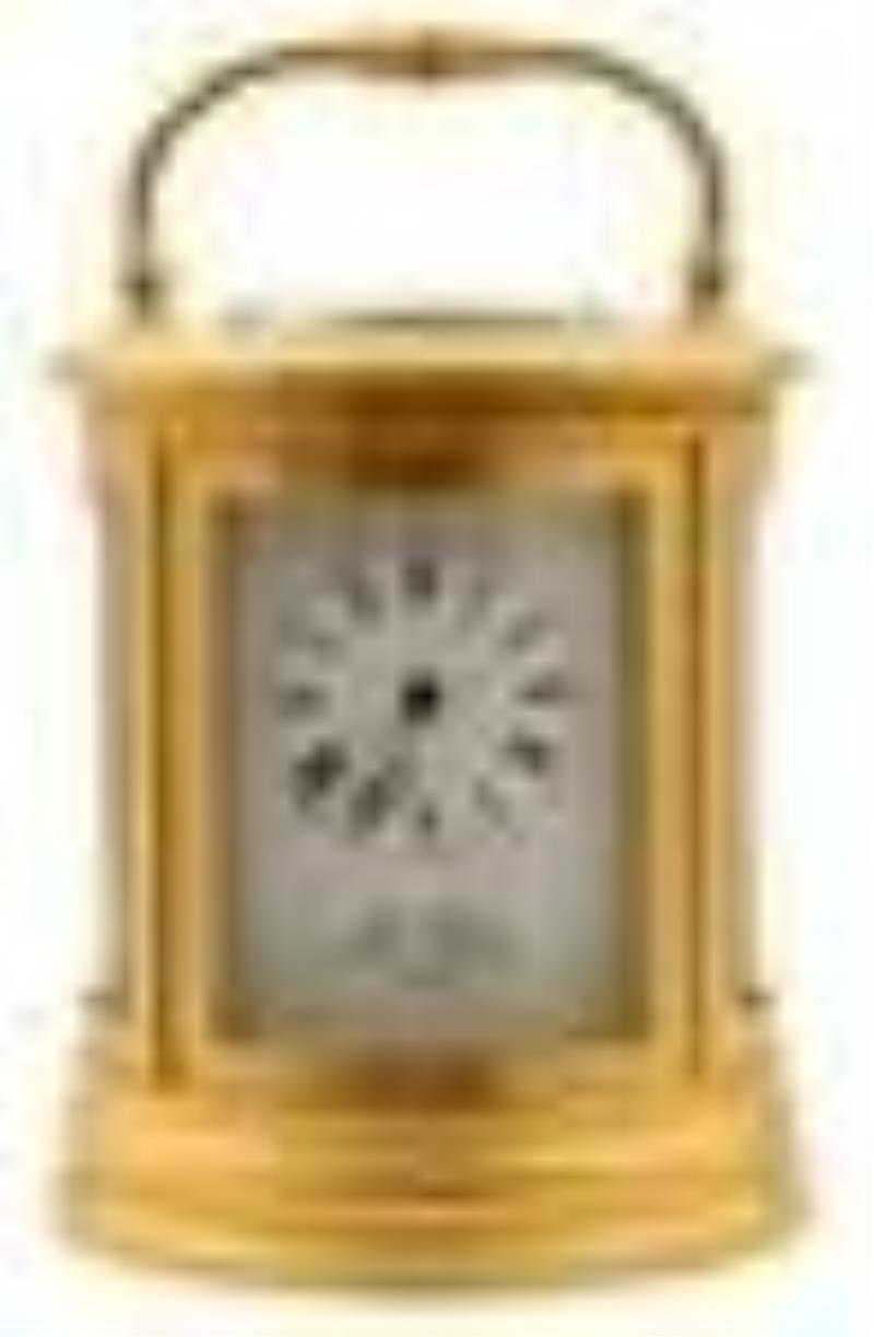 A. Dumas, France, Miniature Oval Carriage Clock
