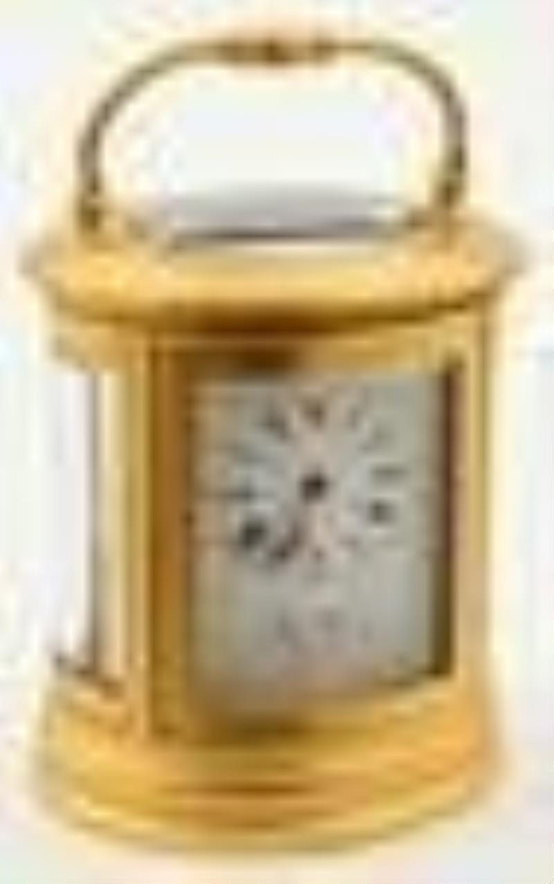 A. Dumas, France, Miniature Oval Carriage Clock