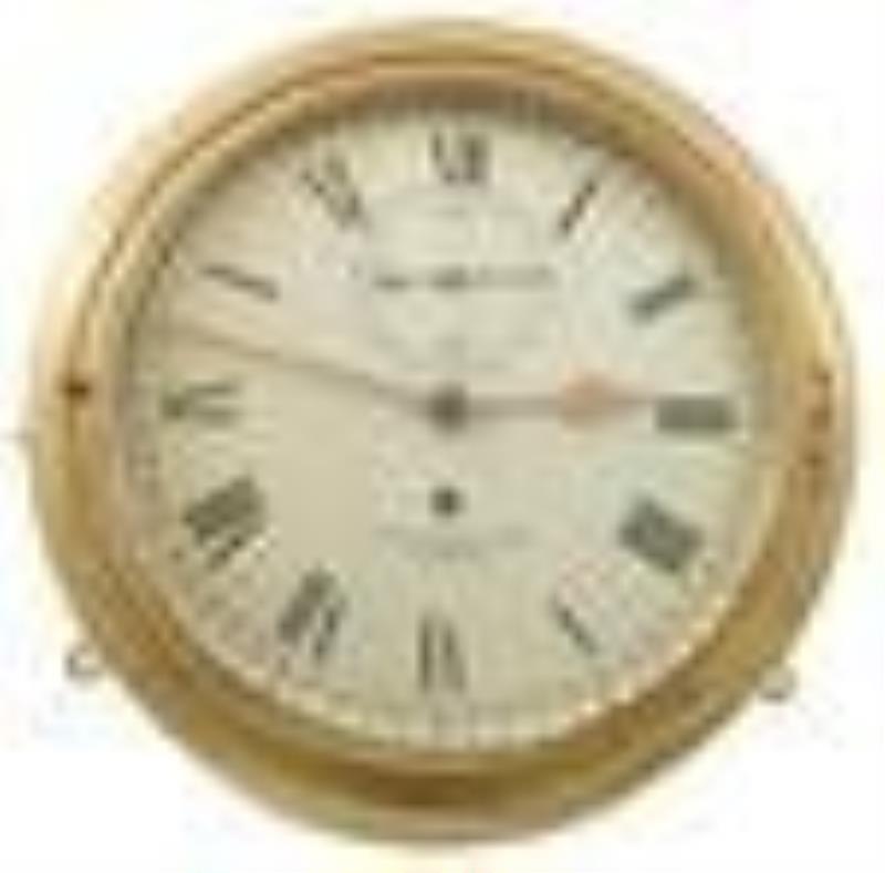 Thomas Russell & Son Brass Fusee Clock