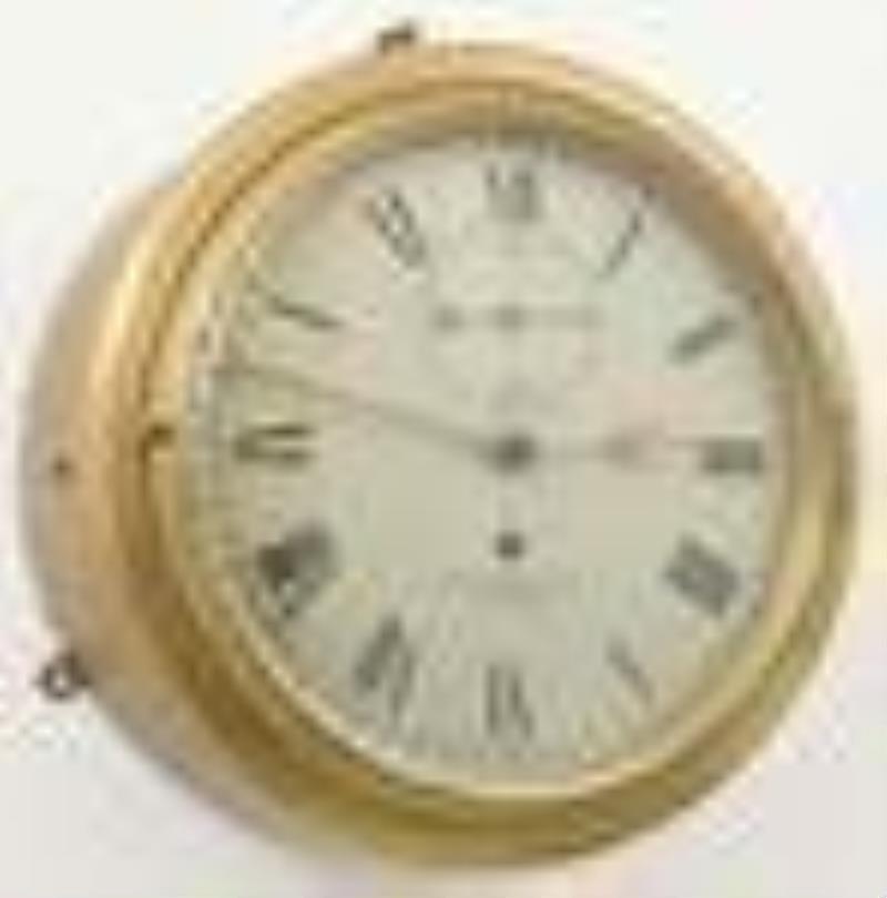Thomas Russell & Son Brass Fusee Clock