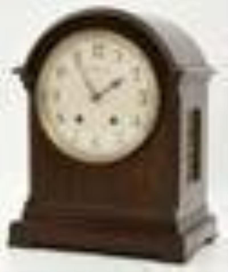 French Westminster Chime Mahogany Mantel Clock for