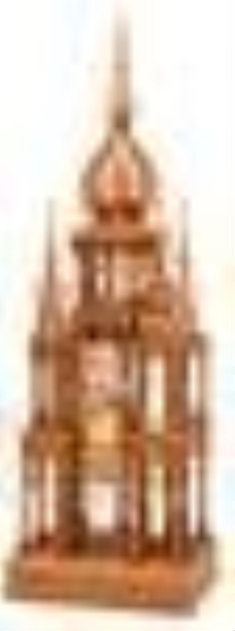 Wooden Fretwork \\\”Cathedral\\\” Clock