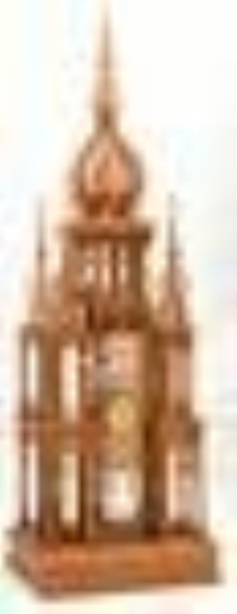 Wooden Fretwork \\\”Cathedral\\\” Clock