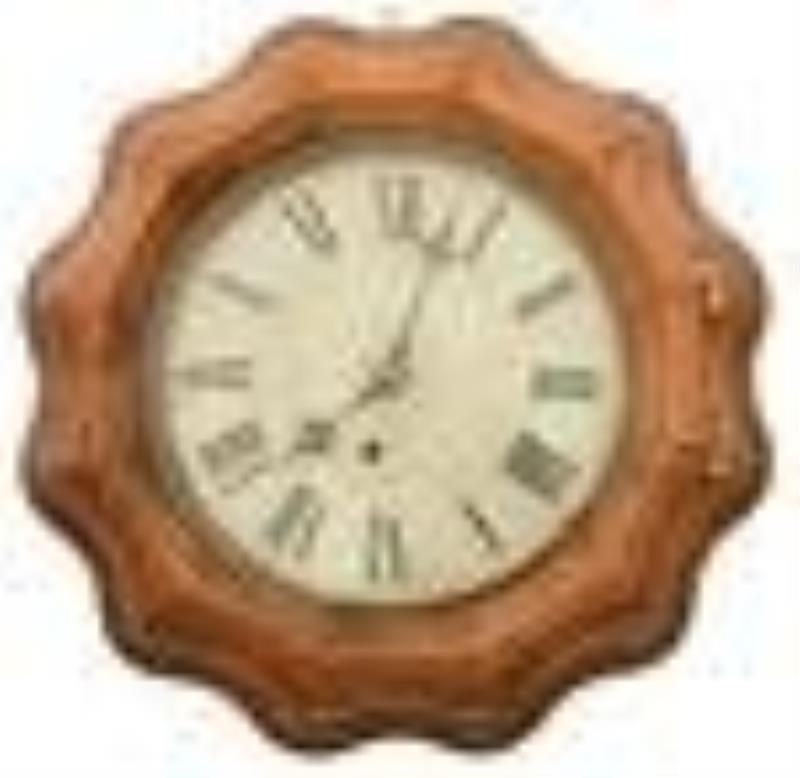 E. Ingraham & Co. \\\”Corrugated\\\” Wall Clock