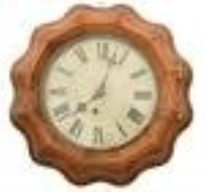 E. Ingraham & Co. \\\”Corrugated\\\” Wall Clock