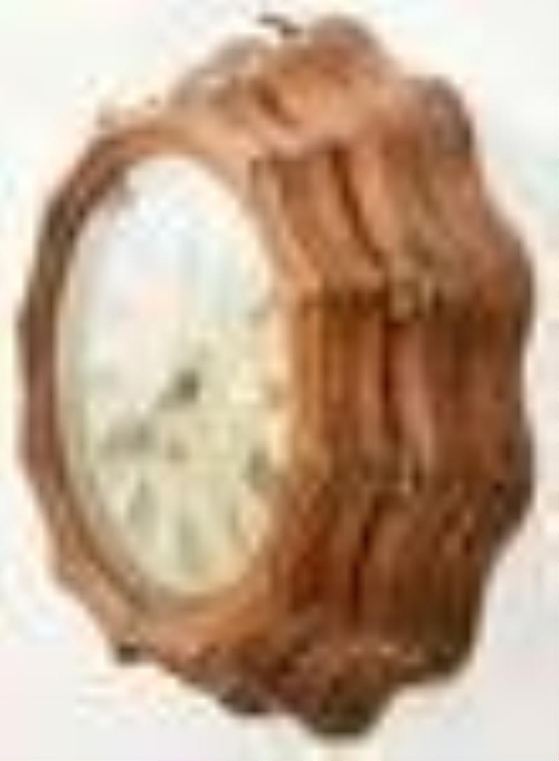 E. Ingraham & Co. \\\”Corrugated\\\” Wall Clock