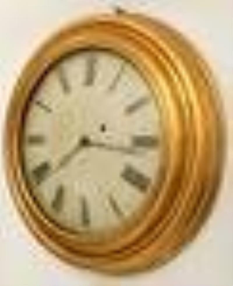Brewster & Ingrahams \\\”East-West\\\” Giltwood Gallery Clock