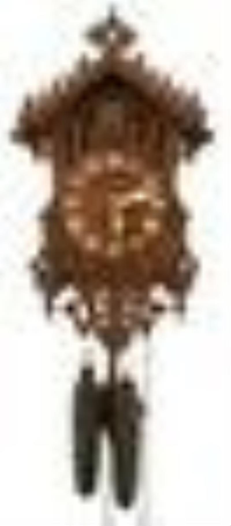 Black Forest Carved \\\”Chalet\\\” Cuckoo Clock