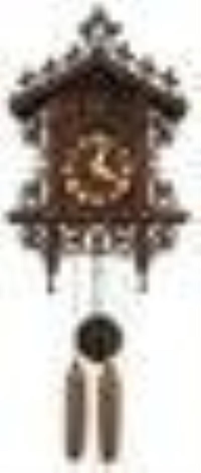Black Forest Carved \\\”Train Station\\\” Cuckoo Clock