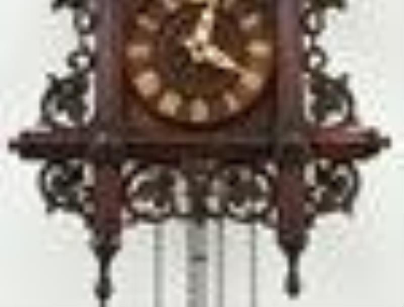 Black Forest Carved \\\”Train Station\\\” Cuckoo Clock