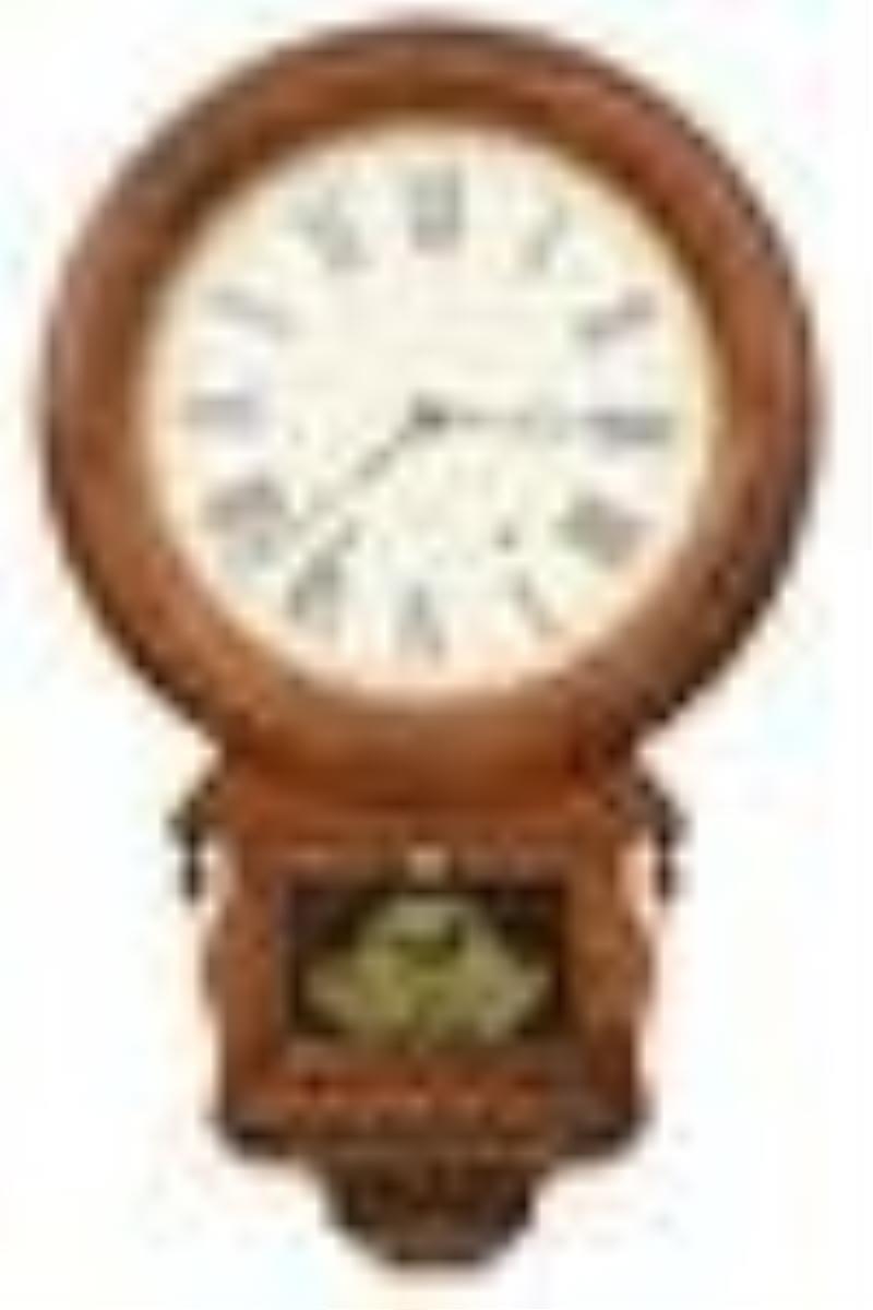 Ansonia Clock Co. \\\”Drop Extra\\\” Wall Clock