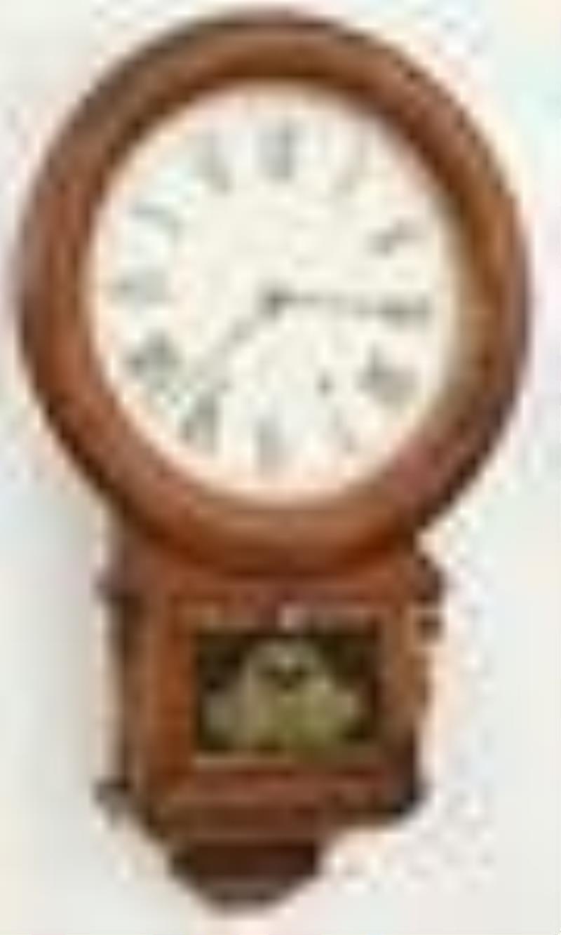Ansonia Clock Co. \\\”Drop Extra\\\” Wall Clock