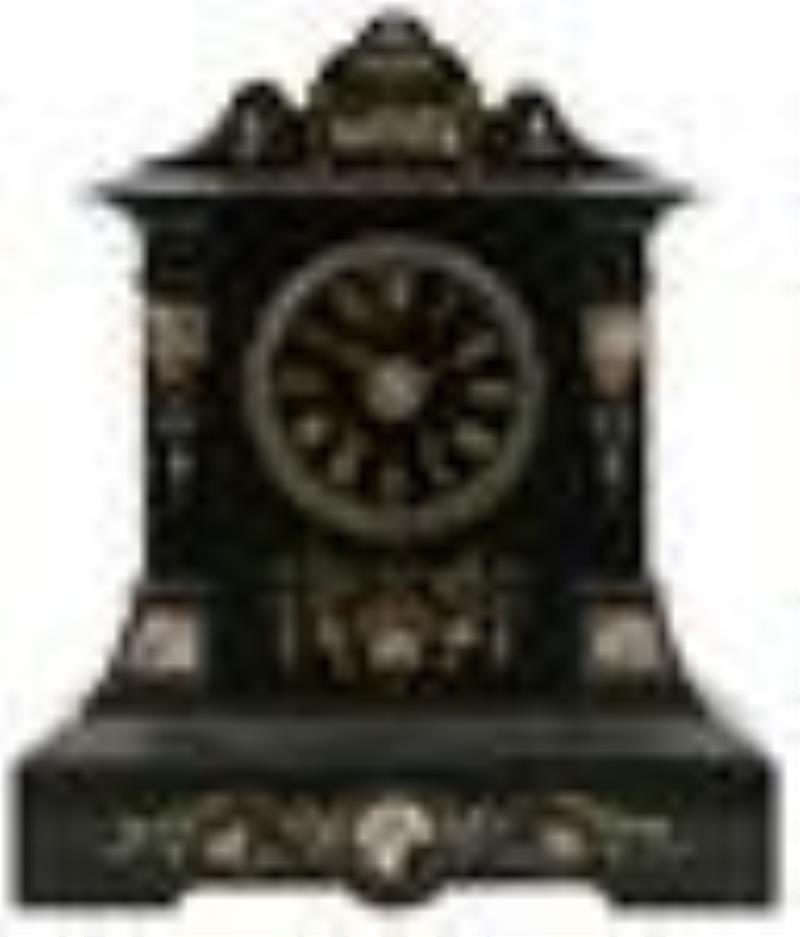 J.E. Caldwell & Co. Slate & Marble Mantel Clock