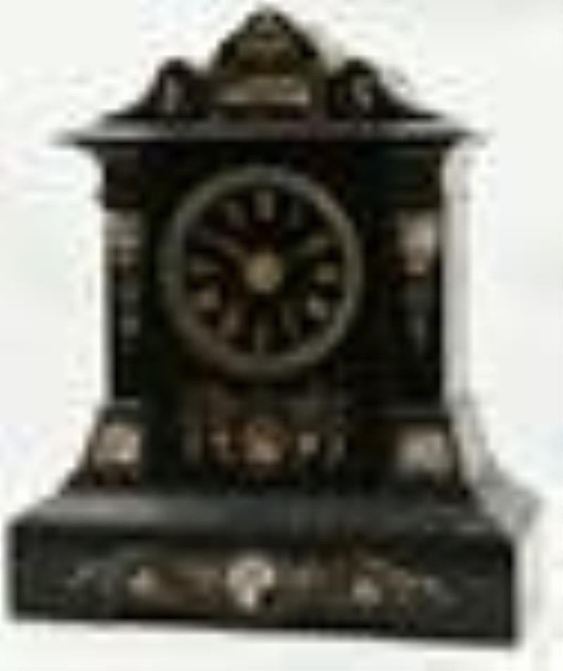 J.E. Caldwell & Co. Slate & Marble Mantel Clock