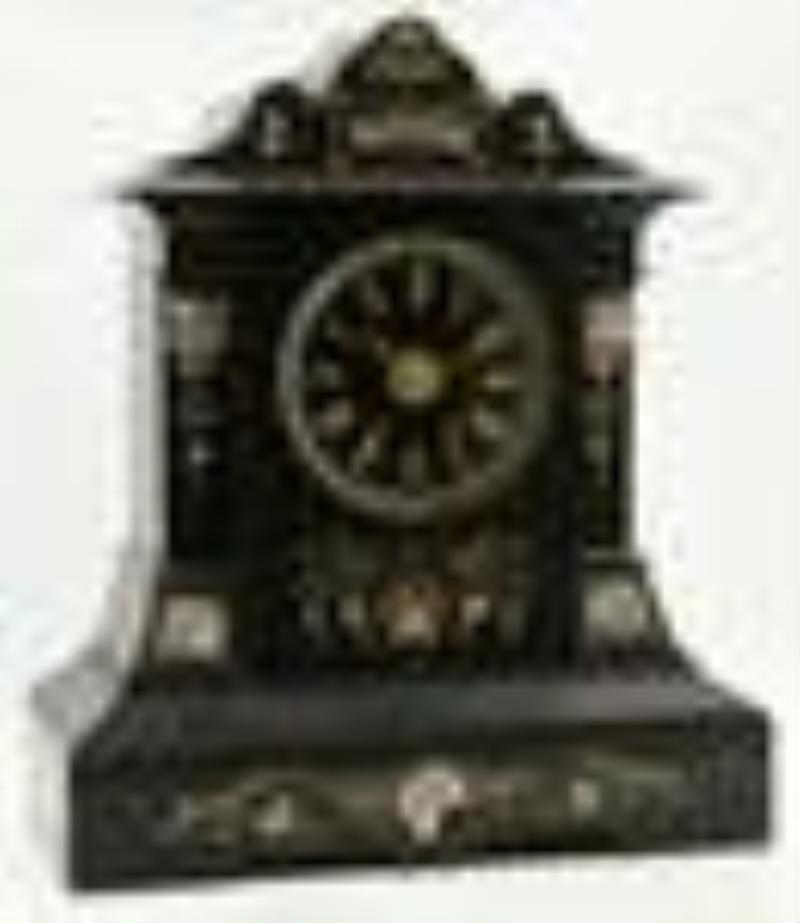 J.E. Caldwell & Co. Slate & Marble Mantel Clock