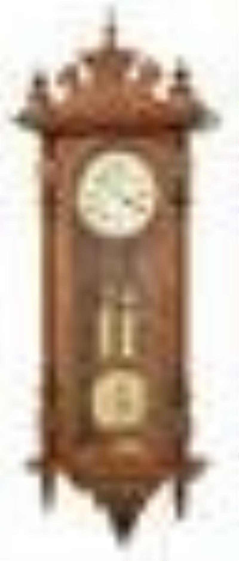 Mahogany Two-Weight Vienna Regulator Clock