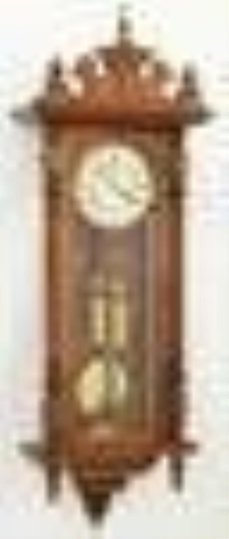 Mahogany Two-Weight Vienna Regulator Clock