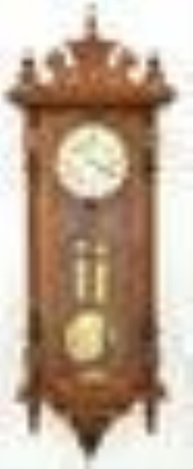 Mahogany Two-Weight Vienna Regulator Clock