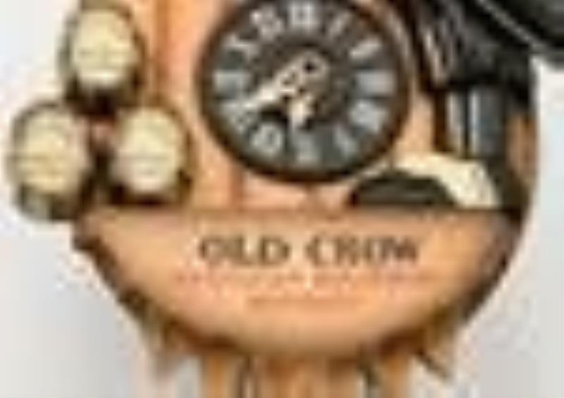 Old Crow Whiskey Advertising Cuckoo Clock