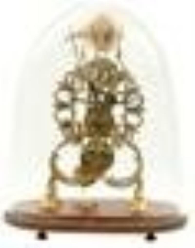 Fusee Skeleton Clock with Passing Strike