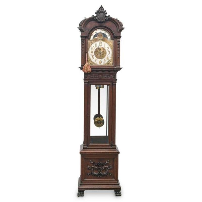 Early 19th Century American Oak 8-Day Grandfather Clock
