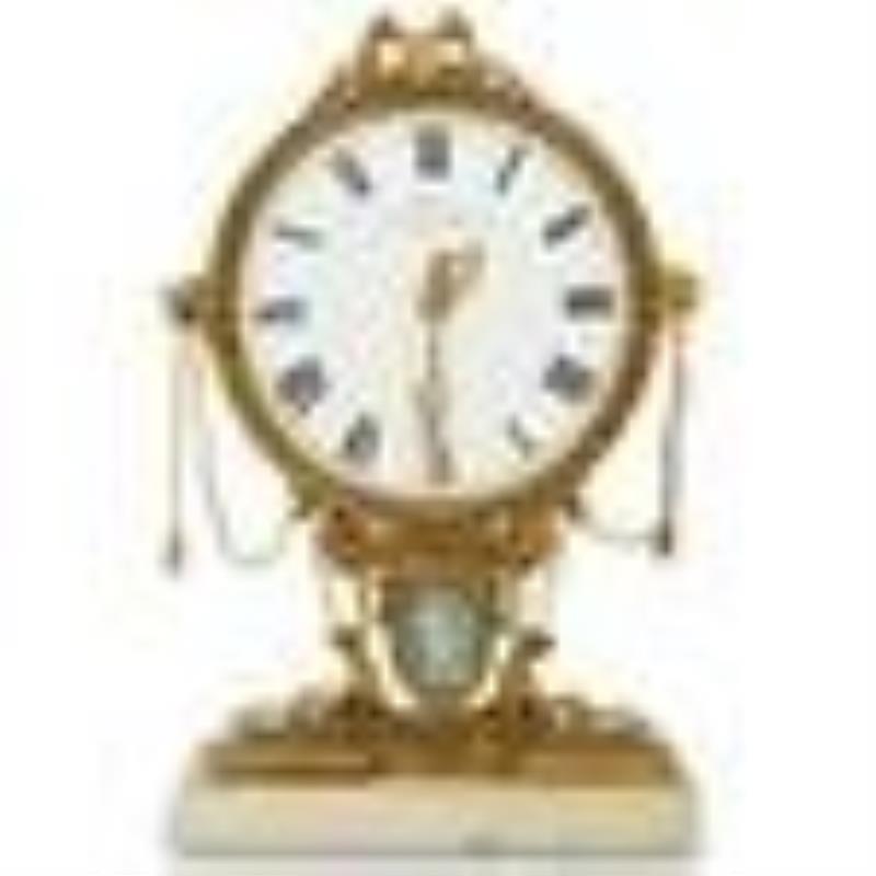 E.F Caldwell and Co. Bronze Desk Clock