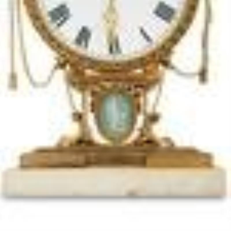 E.F Caldwell and Co. Bronze Desk Clock