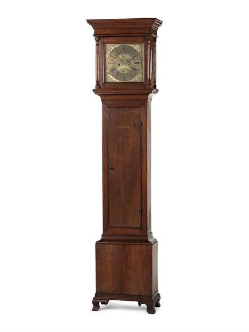 A William and Mary Walnut Tall Case Clock
