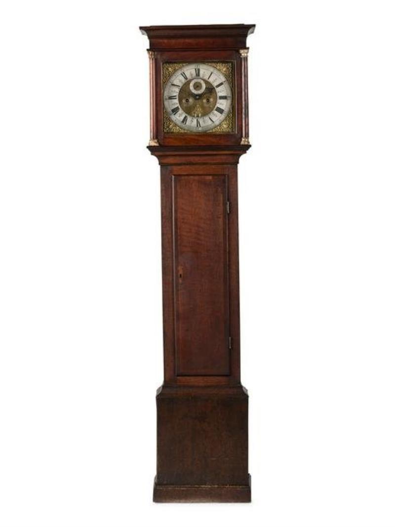 A George III Oak and Walnut Tall Case Clock