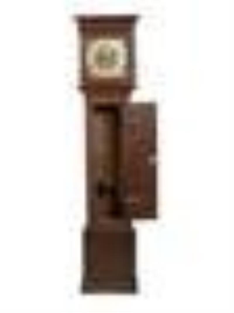 A George III Oak and Walnut Tall Case Clock