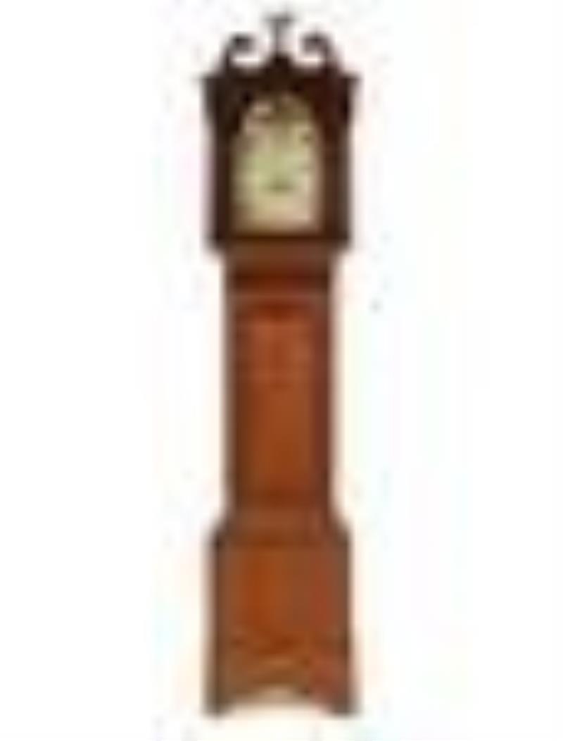A Federal Oak and Mahogany Tall Case Clock