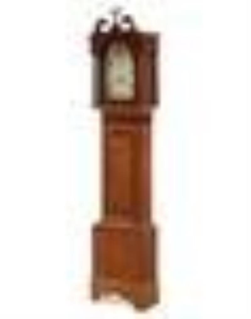 A Federal Oak and Mahogany Tall Case Clock