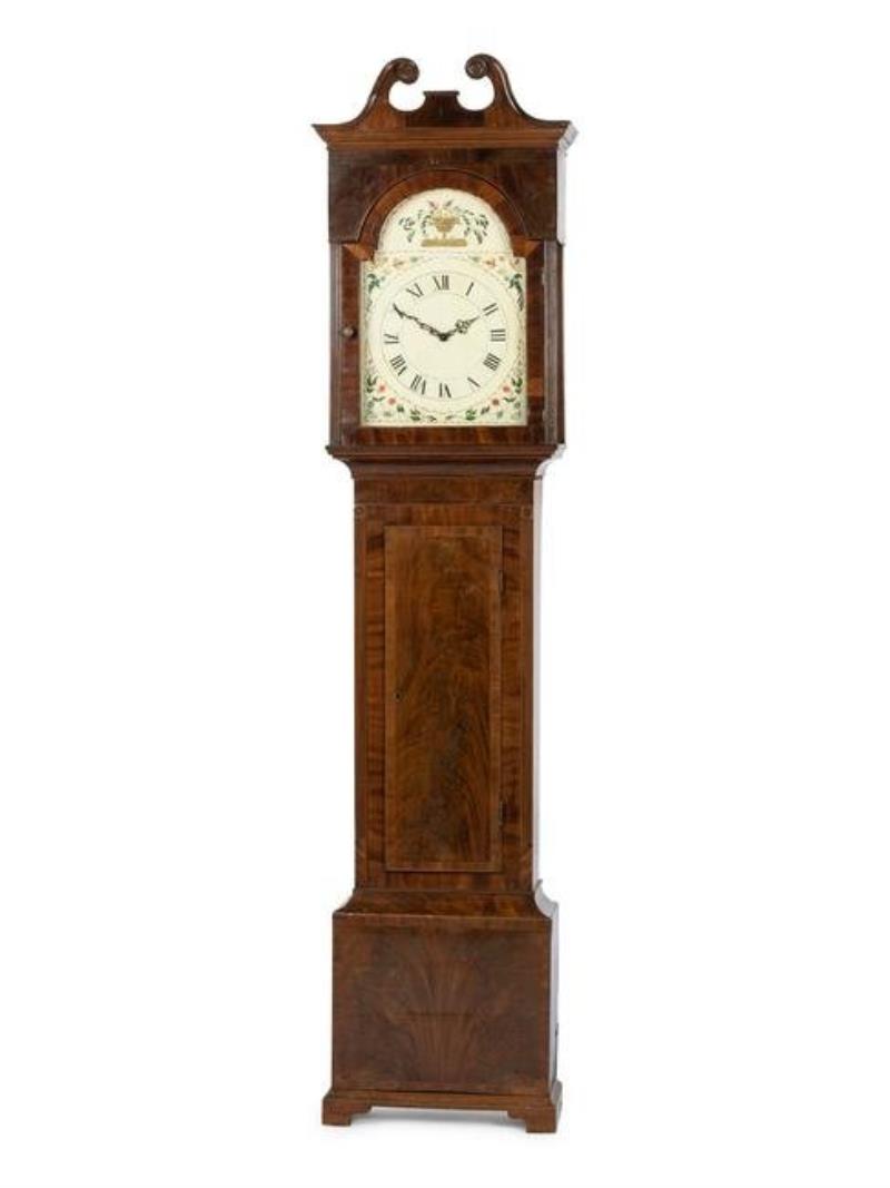 A Georgian Mahogany Tall Case Clock
