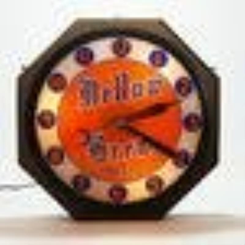 Mellow Brew Beer Gillco Illuminated Clock Octagon Sign
