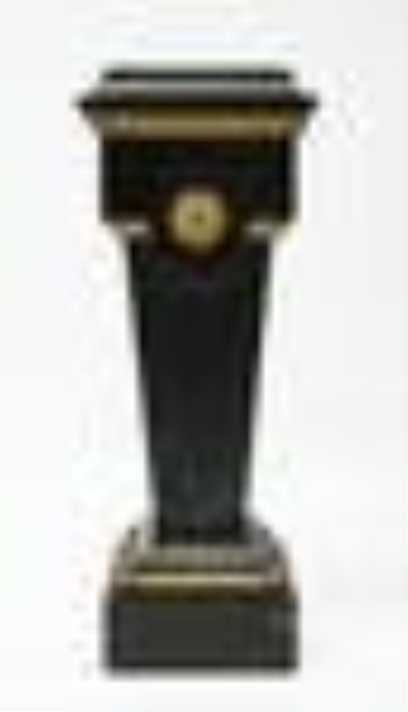 Old Wood (Clock) Pedestal with Bronze Edges.