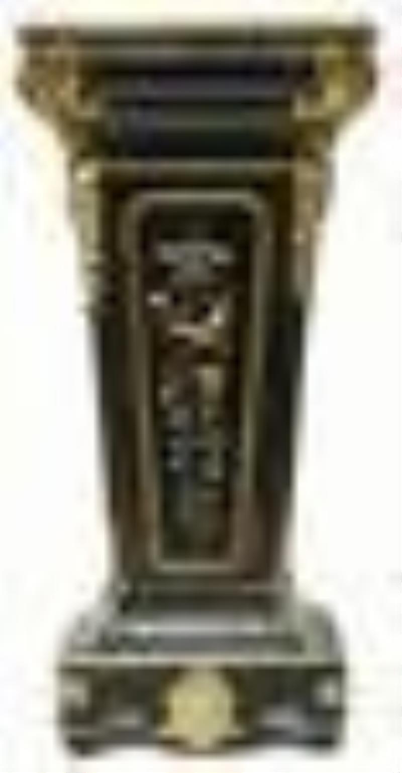 Ornate Antique (Clock) Pedestal with Gilt Bronze.