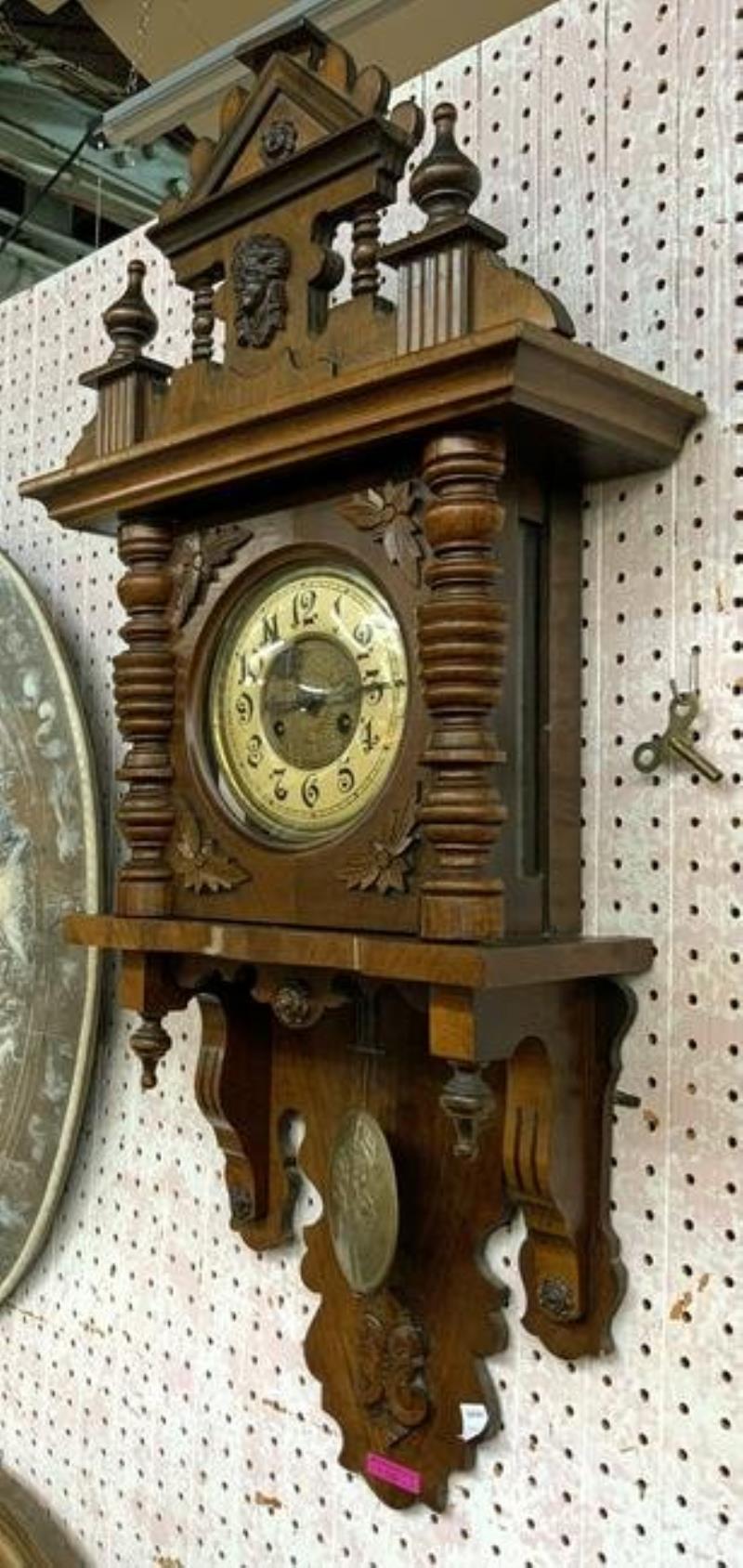 Carved Victorian Pendulum Wall Clock