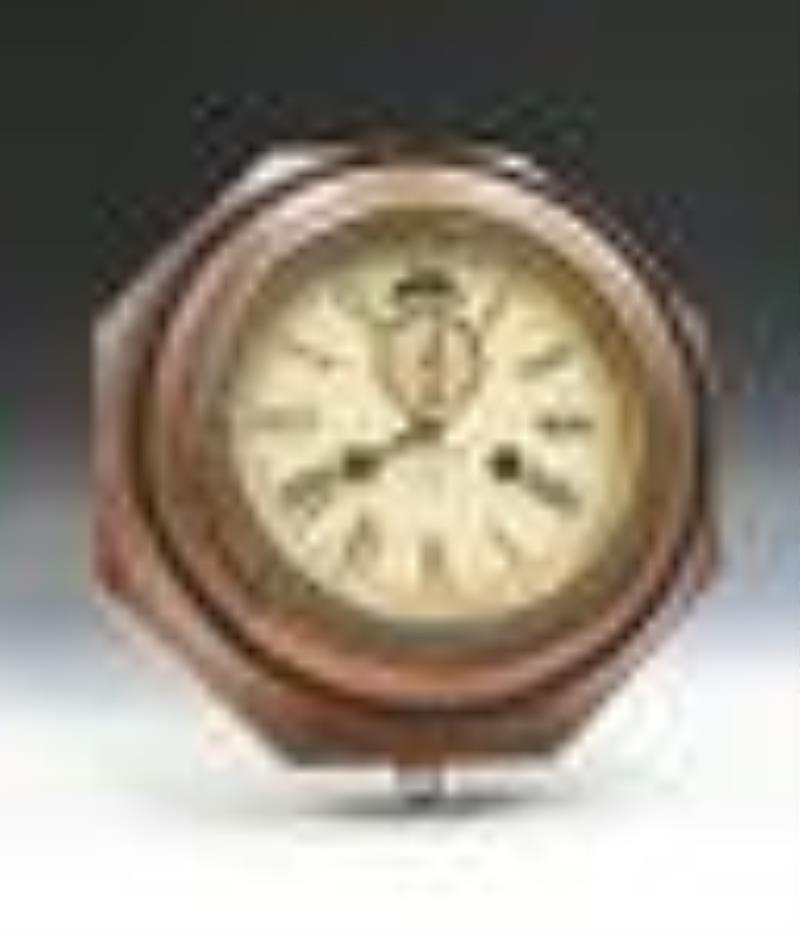 Small Vintage Ansonia 8-Day Windup Wall Clock