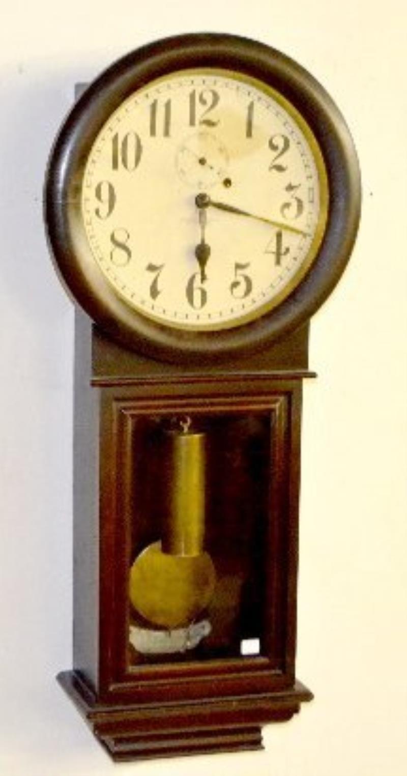 New Haven Mahogany 1 Weight Wall Clock