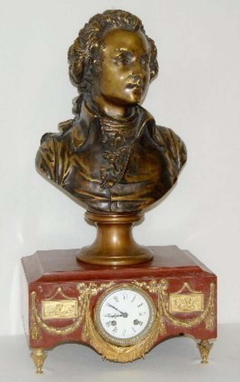 A. Carrier French Bronze Bust Clock