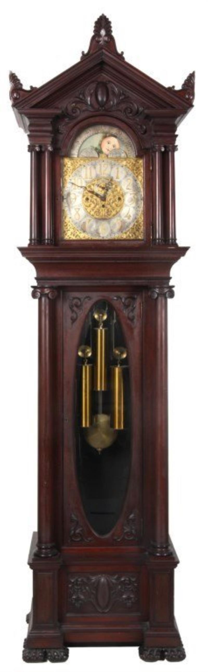 Elite Mahogany 5 Tube Grandfather Clock