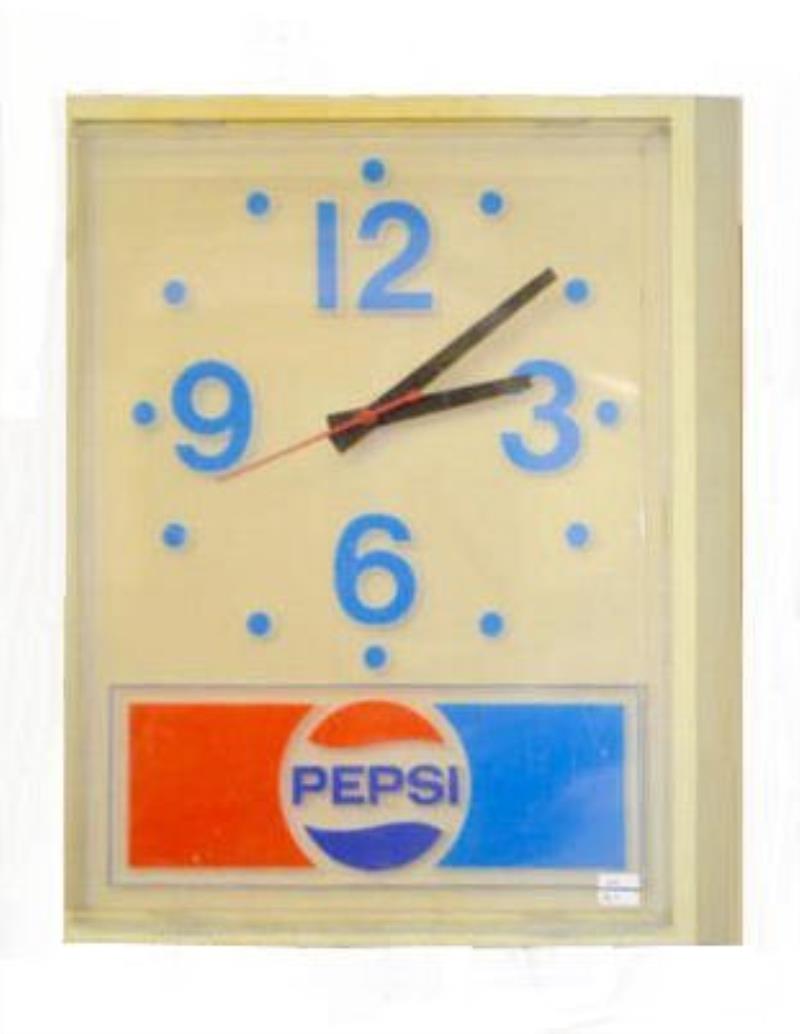 Vintage Pepsi Lighted Plastic Clock