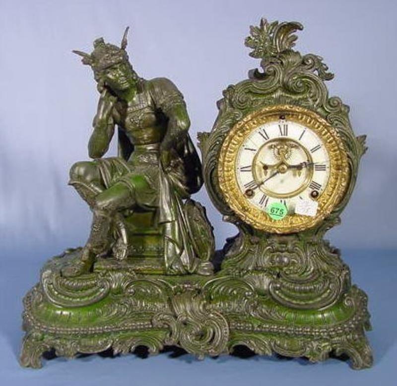 Ansonia Mercury Statue Clock