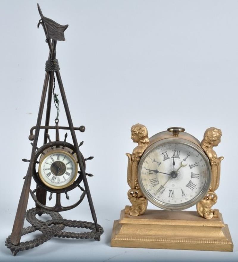 2-VINTAGE ANSONIA CLOCKS