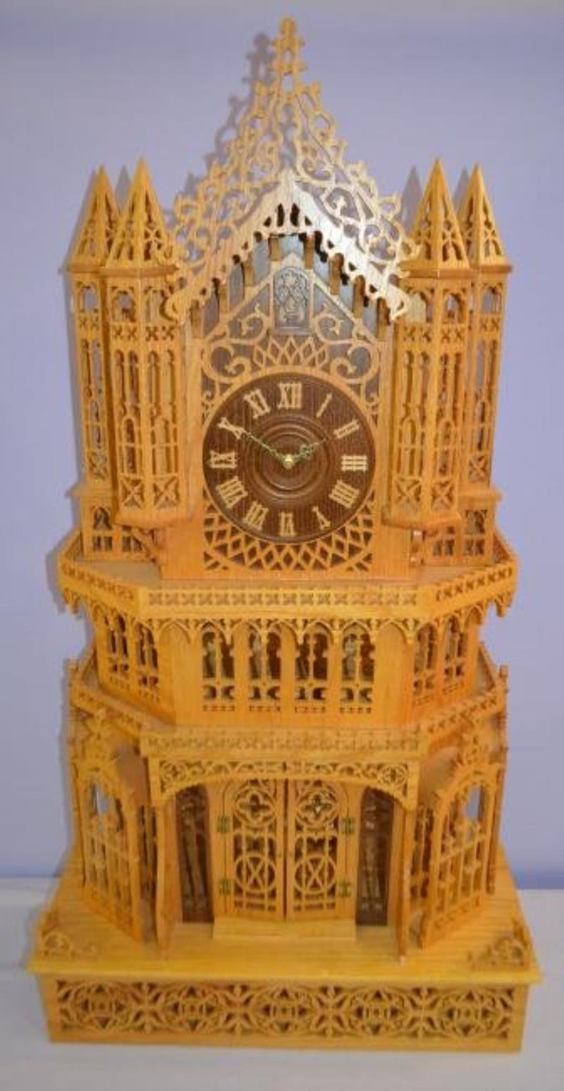 Scroll Saw Fretwork Church Clock