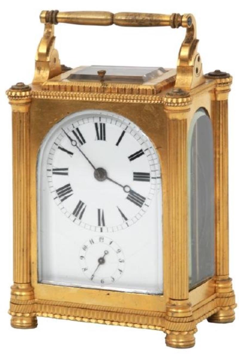 Brass Quarter Hour Repeater Carriage Clock