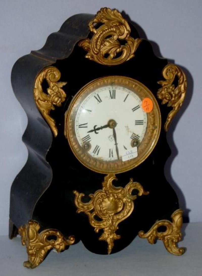 Ansonia “Rouen” Iron Case Shelf Clock